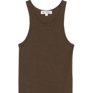 Éterne Ribbed Tank Top Brown Size M NWT